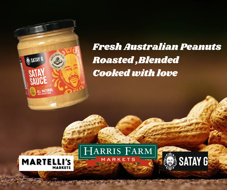 Satay G sauce made with Australian peanuts
