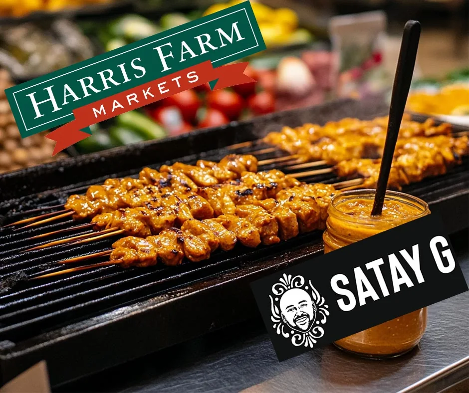 Satay G satay skewers and sauce at Harris Farm Markets